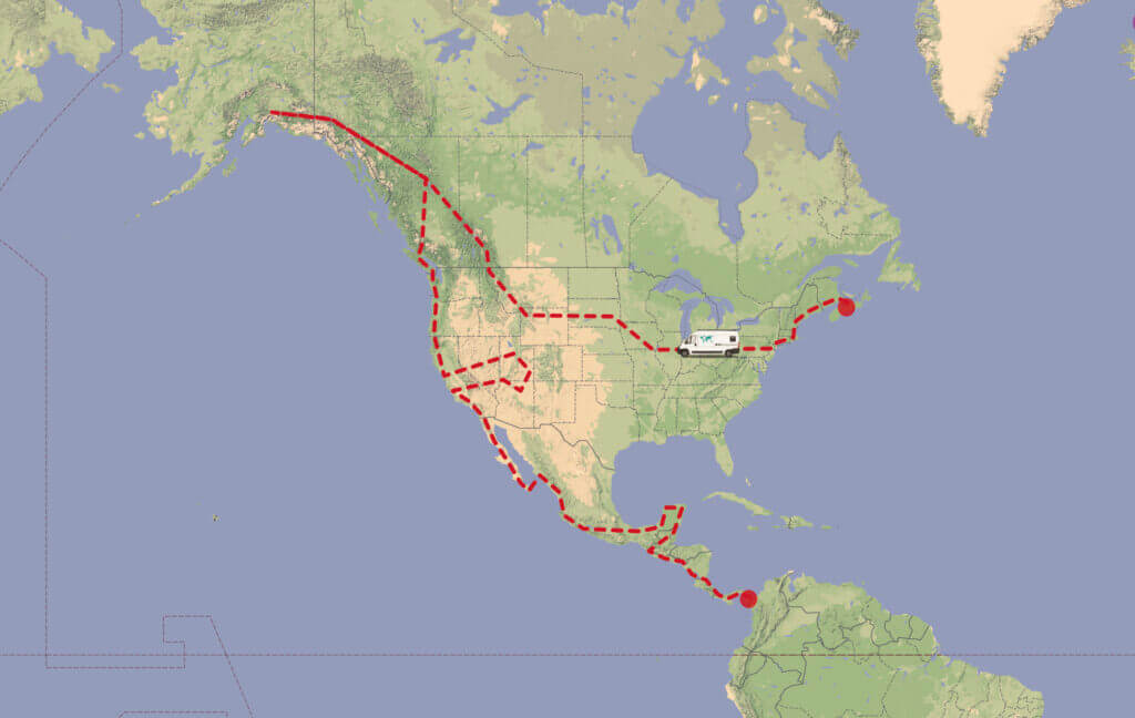panamericana reiseroute