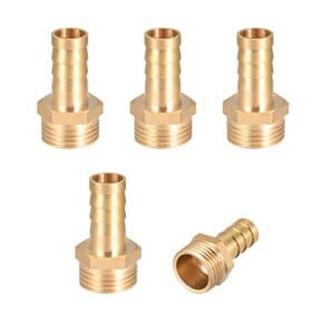 5 Stück Schlauchtülle Messing 10mm Widerhaken x G3/8 Außenrohr