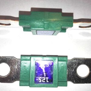 2x Flachstecksicherung Mega-Sicherung 125A / 32V / grün
