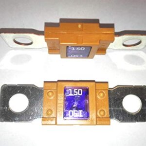 2x Flachstecksicherung Mega-Sicherung 150A / 32V / orange