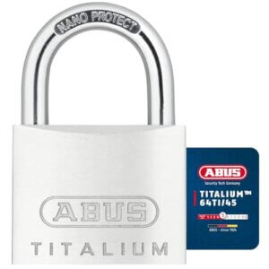 ABUS Vorhängeschloss Titalium 64TI/45 - gehärteter Stahlbügel - ABUS-Sicherheitslevel 5