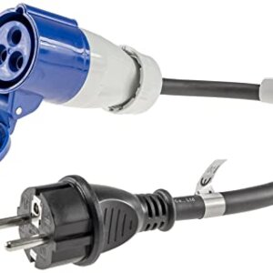 CEE Adapter Kabel Kupplung auf Schutzkontakt Stecker, 35cm, 230V
