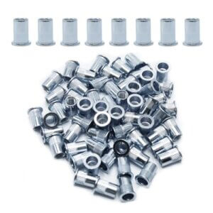 60 Stück M5 Nietmuttern und Blindnietmuttern Set, 10mm x 13mm