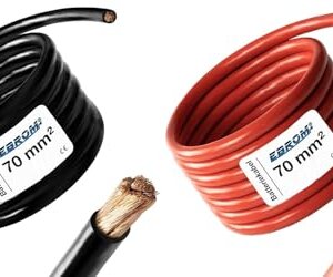 EBROM Batteriekabel ROT (+) SCHWARZ (-) als Kombi 2,5/4 / 6/10 / 16/25 / 35/50 oder 70 mm² 99,9% OFC Kupfer
